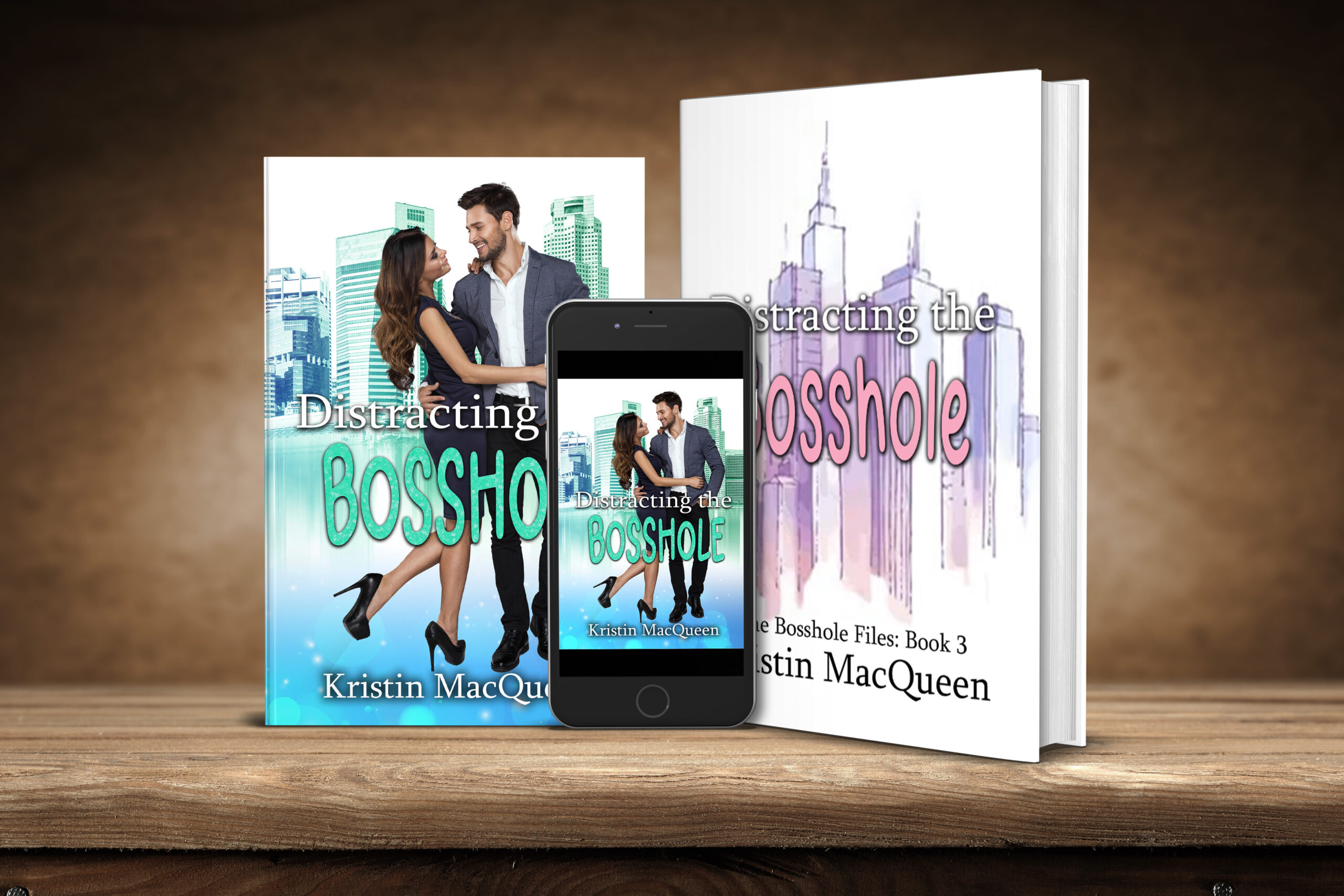 Ebook, Paperback, and Hardback covers of Distracting the Bosshole