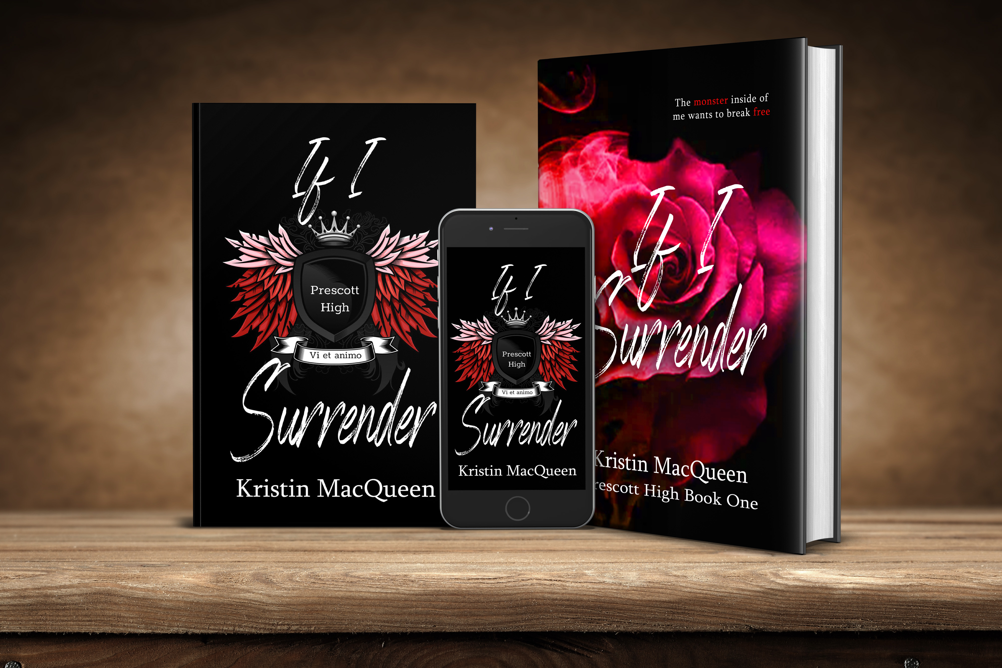 Ebook, Paperback, and Hardback covers of If I Surrender