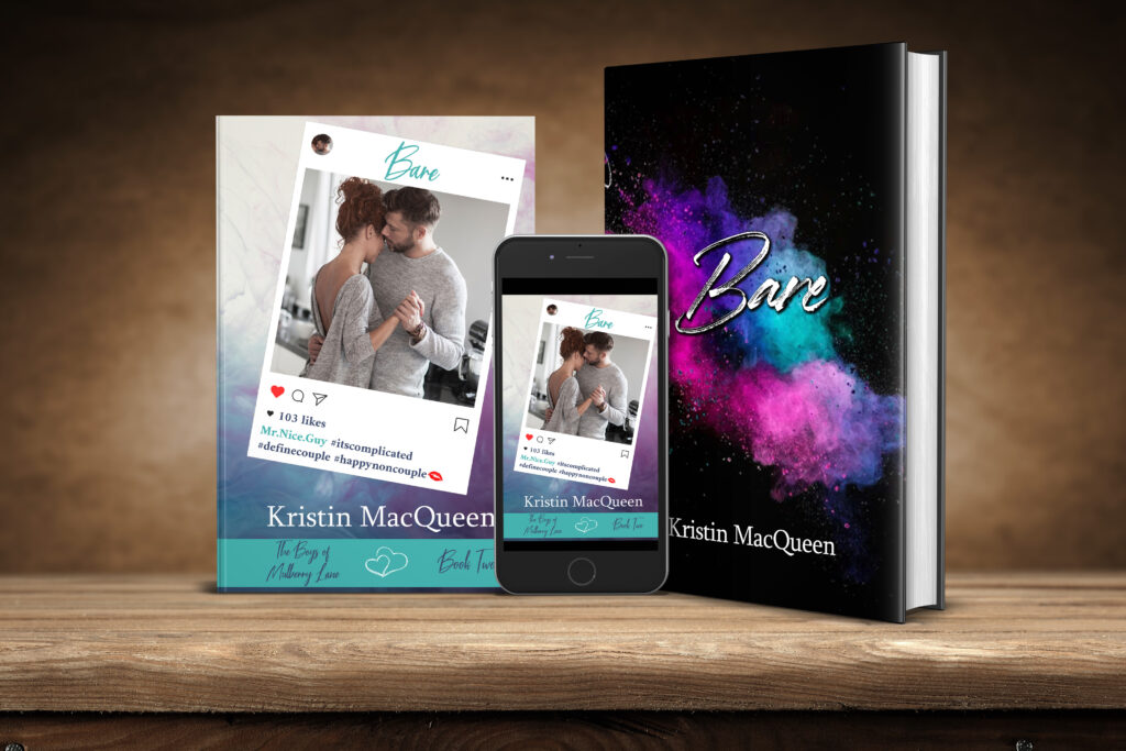 Ebook, Paperback, and Hardback covers of Bare