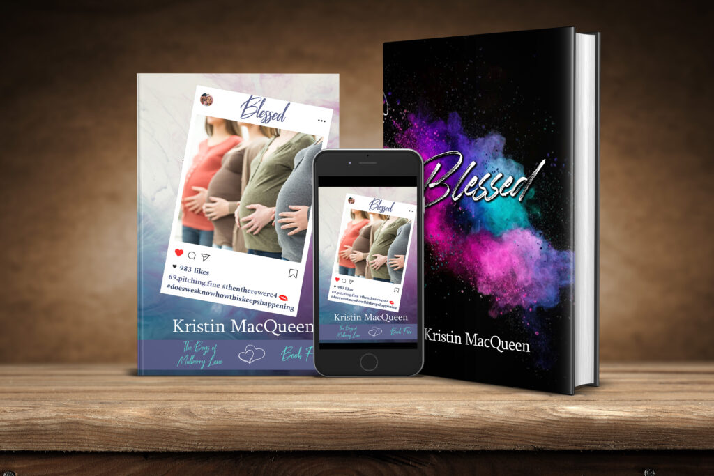 Ebook, Paperback, and Hardback covers of Blessed