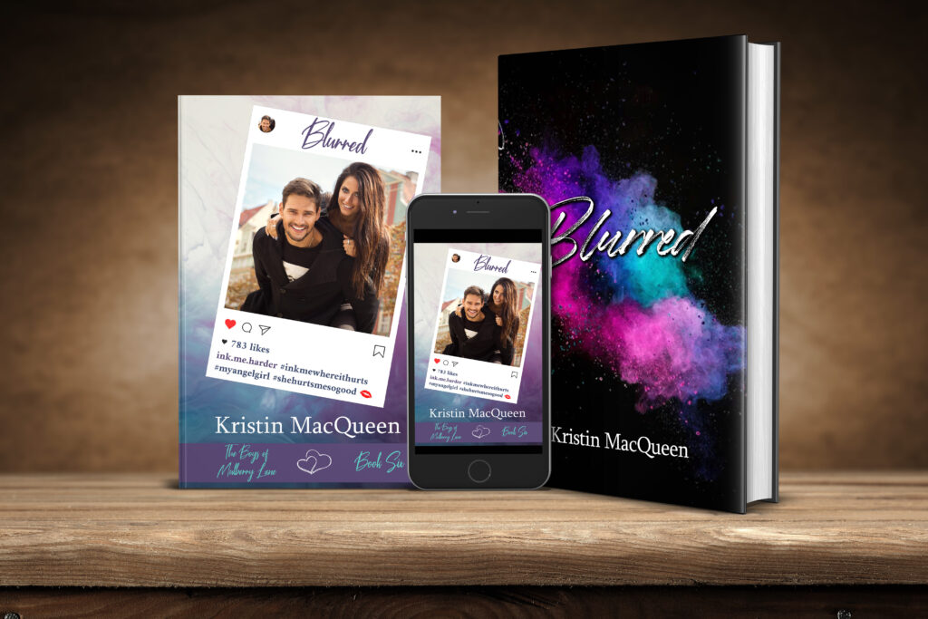Ebook, Paperback, and Hardback covers of Blurred