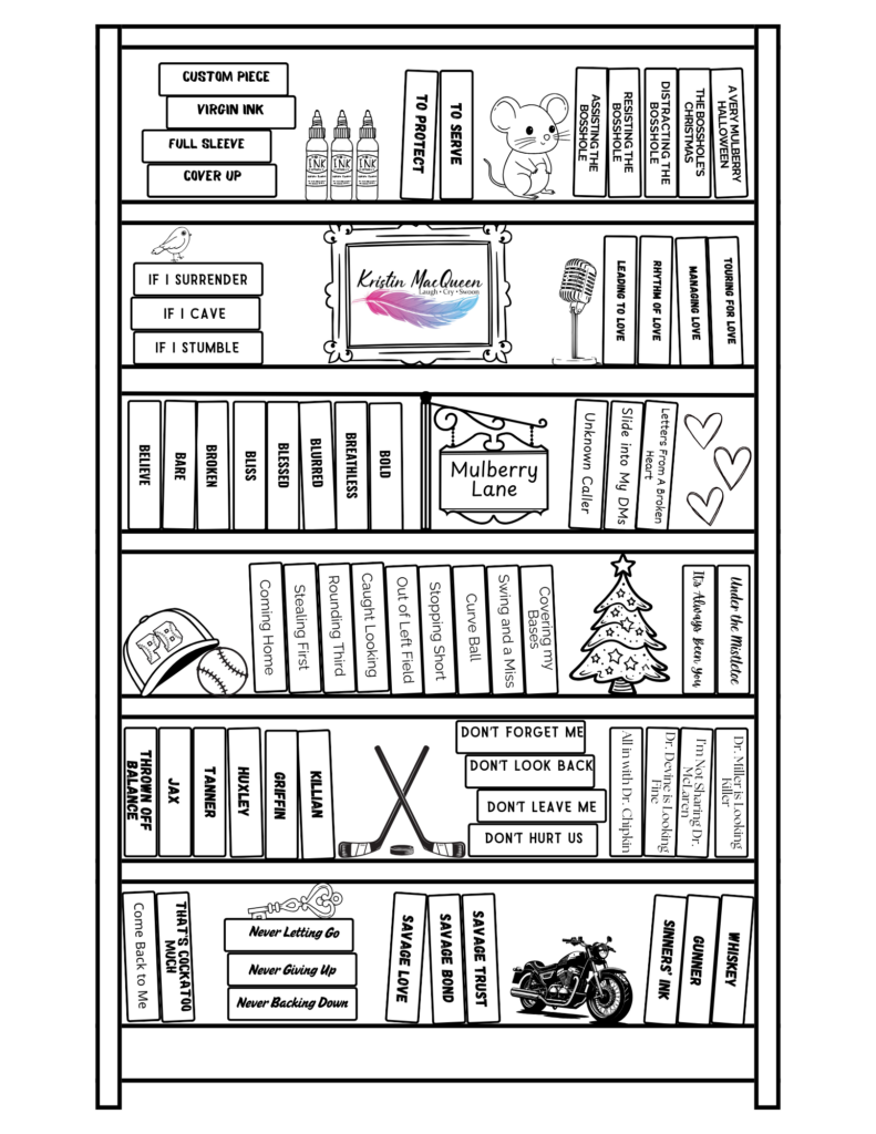 Bookshelf illustration of Kristin MacQueen's Books