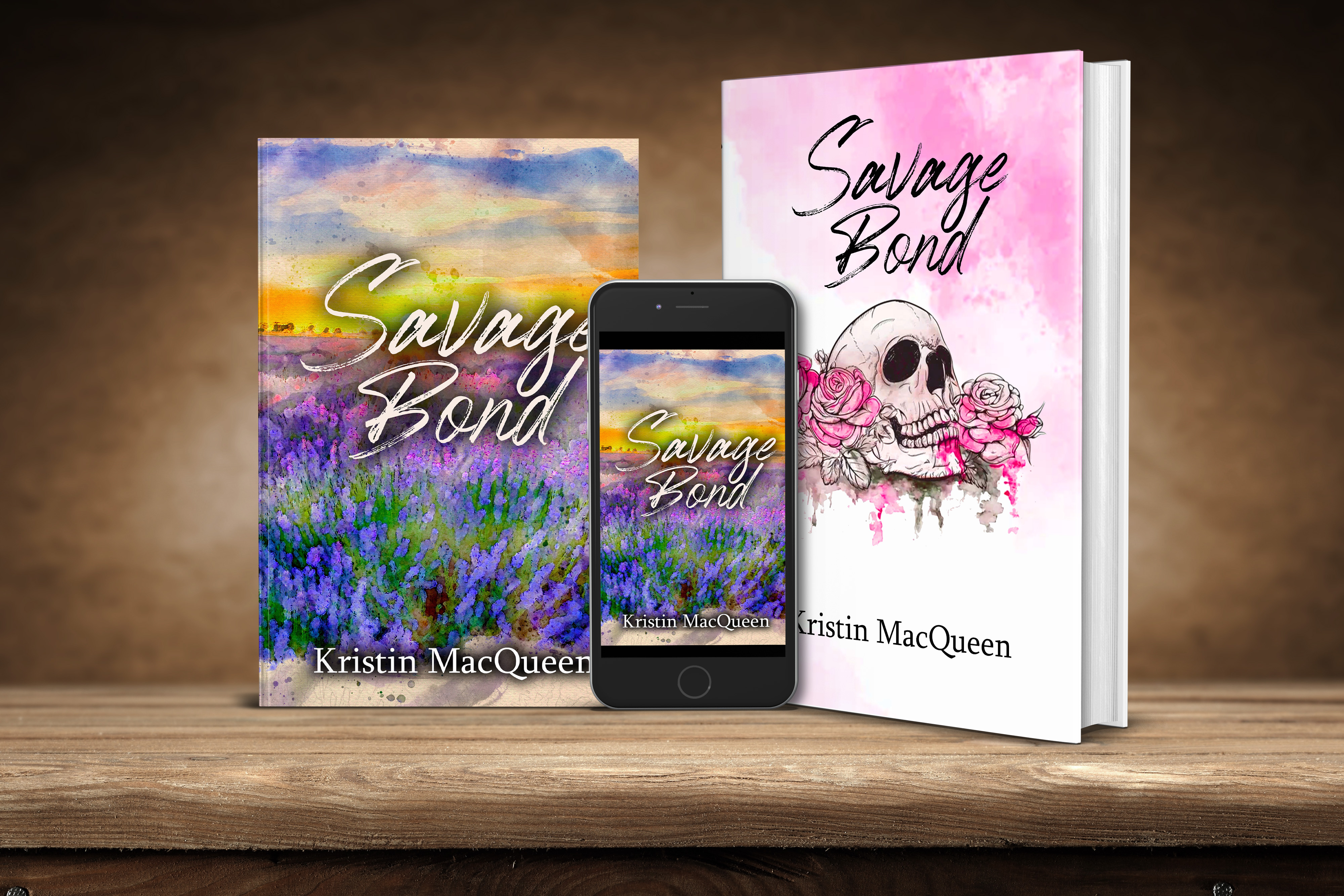 Savage Bond ebook, paperback, and hardback covers